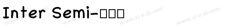Inter Semi字体转换
